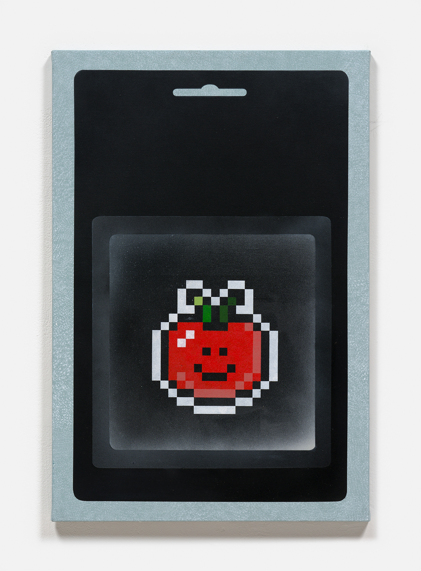 「Pixelated APPLE-SMILE」, 2023, 캔버스에 아크릴릭, 60.9(cm)X40.4(cm)